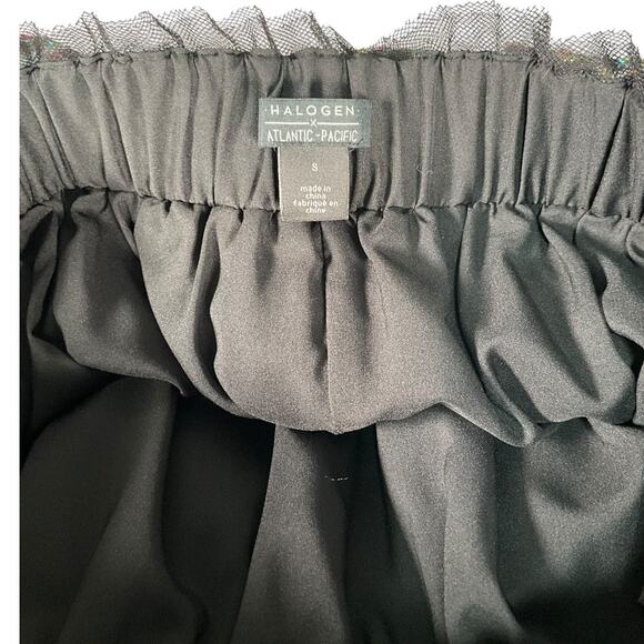 Halogen x Atlantic-Pacific XS Set High Neck Blouse Midi Skirt Multicolor Dot - Picture 9 of 16